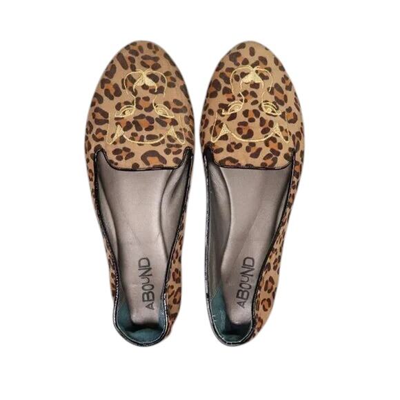 Abound Shoes Womens 5.5 Flats Fashion Slip On Leopard Print Embroidered Slipper - Picture 13 of 15